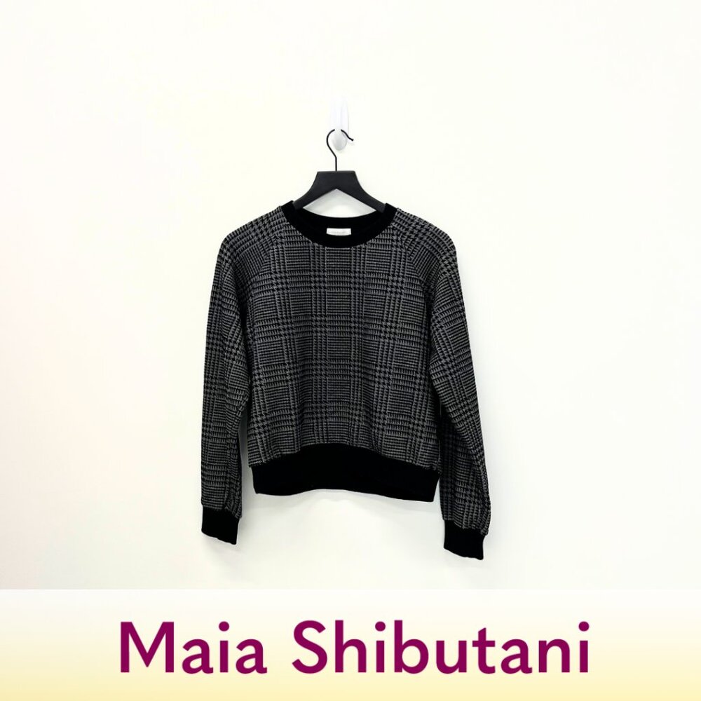 John Elliott Houndstooth Print Crewneck Sweatshirt
